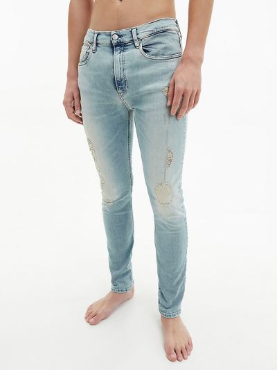 Calvin Klein Ruhák HU154769 | Calvin Klein Skinny Férfi Farmernadrág Kék